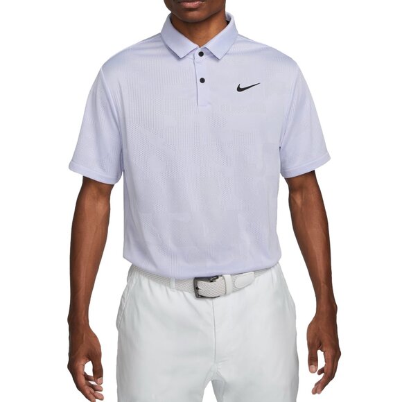 $80 NIKE GOLF JAQUARD TOUR POLO SHIRT DR5303-536 OXYGEN PURPLE/BLACK XL - Picture 2 of 9
